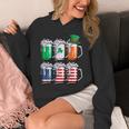 ビール聖パトリックデー メンズ アイルランドのアメリカ国旗 ドリンクマグ パーカー