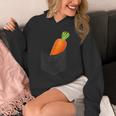 ポケットに入ったニンジン野菜、胸に面白いフルーツニンジン。 Hoodie