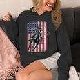 ロデオ 馬 アメリカ国旗 アメリカ カントリー カウボーイ ウェスタン Hoodie