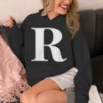名前入り アルファベット イニシャル文字 R ギフト パーカー