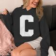 大文字 C アルファベット モノグラム イニシャル パーカー