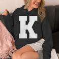 大文字 K アルファベットモノグラム イニシャル Hoodie