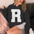 大文字 R アルファベット モノグラム イニシャル Hoodie
