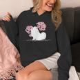 日本のかわいいさくら 桜 ジャパニーズスピッツ犬 Hoodie