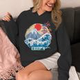 日本山 富士 大波 神奈川 日本 ヴィンテージアート Hoodie