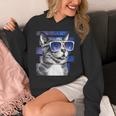 猫 宇宙 メガネ ギャラクシー サングラス おもしろい 猫 ミーム Hoodie