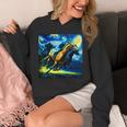 競馬 馬tシャツ おもしろ ウマ レース 馬 乗馬 競馬 面白いtシャツ メンズ グッズ ネタ 大人 男性 ゴッホ Hoodie