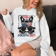 Chill The Fourth Out 4th Of July Cute French Bulldog Unisex Hoodie