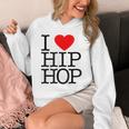 I Love Hip Hop ハート ラップ&ヒップホップファン パーカー