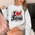 I Love Japan 桜 桜 日本の富士山 寺院 パーカー