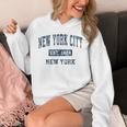 New York City New York Ny ビンテージスポーツデザイン ネイビープリント パーカー