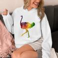 Ostrich African ダチョウ Animal Watercolor Graphic パーカー