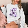 I Wear Purple For Myself Support Lupus Awareness Day Ribbon Hoodie