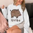 うりぼう Uribo うり坊 瓜坊 うりぼう ウリボウ ローマ字 可愛い かわいい 猪 いのしし イノシシ 亥 豚 動物 パーカー