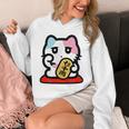 びーえするるる【Bsテレ東公式】まねきねこイラストtシャツ（ホワイト） パーカー