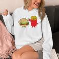 フライドポテト ハンバーガー チーズバーガー 友達 ファストフード フライドポテト Hoodie