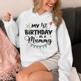 ママとしての私の1歳の誕生日パーティーイヤーを祝うママ Hoodie