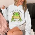 両生類の友達 恋人デザイン グリーンフロッグ Hoodie