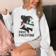 無料パレスチナ国旗 ガザの終わり占領 パレスチナ語 パーカー