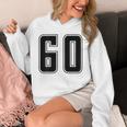 背番号 60 チーム短大スポーツ背番号付きユニフォーム Hoodie