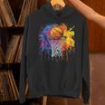 Basketball Colorful Drip Graphic Hoodie