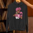 Breast Cancer Awareness African American Afro Pink Ribbon Hoodie