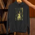 Camo US Flag French Bulldog Frenchie Patriot Dog Lover Unisex Hoodie