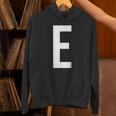 E字アルファベット モノグラム イニシャル パーカー