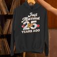 Just Married 25 Years Ago シルバーウェディング Hoodie