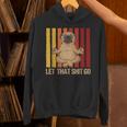 Let Thathit Go パグ ヨガ ヴィンテージデザイン パーカー