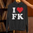 I Love Fk Initials I Heart FK First Last Name F K パーカー