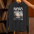 Nasa スペースシャトル打ち上げカラーの黒と白のワームロゴ Hoodie