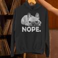 Nope Lazy French Bulldog No Dog フレンチブルドッグ パーカー