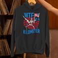 Retro Wtf Is A Kilometer Patriotic American Skeleton Hoodie