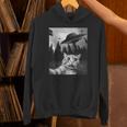 Ufo付き面白い猫セルフィー Hoodie