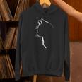 かわいい猫のシルエット 長袖tシャツ Hoodie