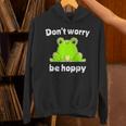 カエルのモチーフ面白いカエルのことわざは私にキスします Frog Motif Frogs Worry Hoppy パーカー