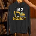 キッズ I'm 2 And Digging It 男の子向けのかわいいショベルデザイン パーカー