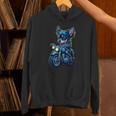 クリスマスにバイクを運転するかわいいチワワ。 Hoodie