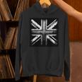 クールで素朴な風化ユニオンジャック モノクロ 長袖tシャツ パーカー