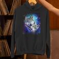 コズミックスペース オオカミ 家族 オオカミ 顔 Hoodie