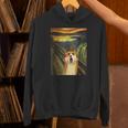 コーギー 面白いtシャツ 犬 ムンクの叫び かわいい メンズ 子供 おもしろ 服 グッズ ネタ わんこ Hoodie