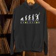 おもしろ テニス 人類の進化 かっこいい シルエット テニスプレイヤー ネタ デザイン 記念品 テニス選手 Hoodie