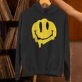 ドリッピースマイルイエロースマイルフェイスシャツ かわいい ハッピースマイルフェイス パーカー