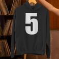 ナンバーファイブ 数字 5 プレーン 白 数字 パーカー