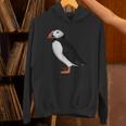 ニシツノメドリ 鳥 動物 図 バードウォッチング 贈り物 鳥類学者 生物学者 自然科学 パーカー