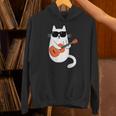 ネコとギター 猫とサングラス ネコ好き 猫飼い アコースティックギター エレキギター 音楽家 バンド ネコ 猫 パーカー