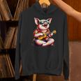 ハワイアンシャツを着たブタ、ウクレレ遊び。 Hoodie