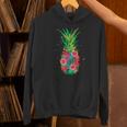 パイナップルフラワー レディース メンズ アロハ ハワイ ヴィンテージ ハワイアン Hoodie