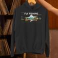 フライフィッシング モンタナ レトロ 風景 トラウト シルエット Hoodie